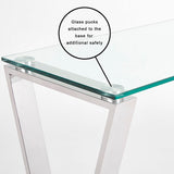 8. "Contemporary Noa Console Table with metal frame"