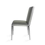 5. "Emario Dining Chair: Grey Leatherette - Enhance your dining experience"
