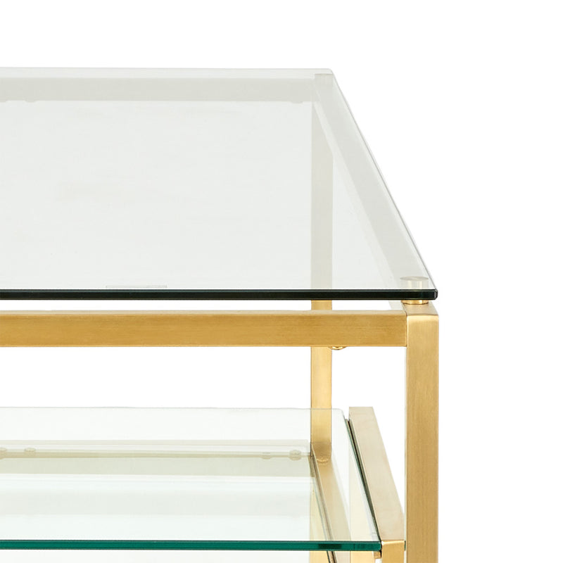5. "Vintage-inspired Barolo Gold Console Table for classic decor"