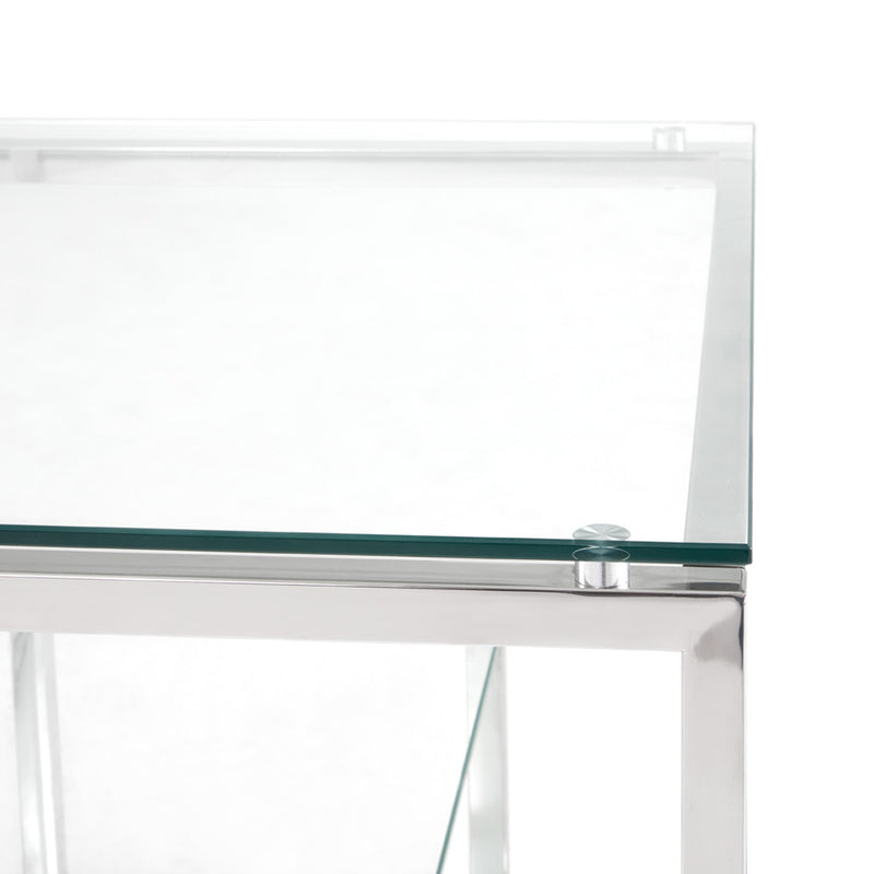 2. "Modern Barolo Steel Console Table for contemporary interiors"
