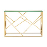 3. "Carole Console Table in Gold - Add Glamour to Your Living Space"