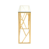 2. "Gold Carole Console Table - Stylish and Functional Home Decor"