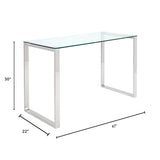 4. "Elegant David Silver Desk - Enhance Your Workspace"