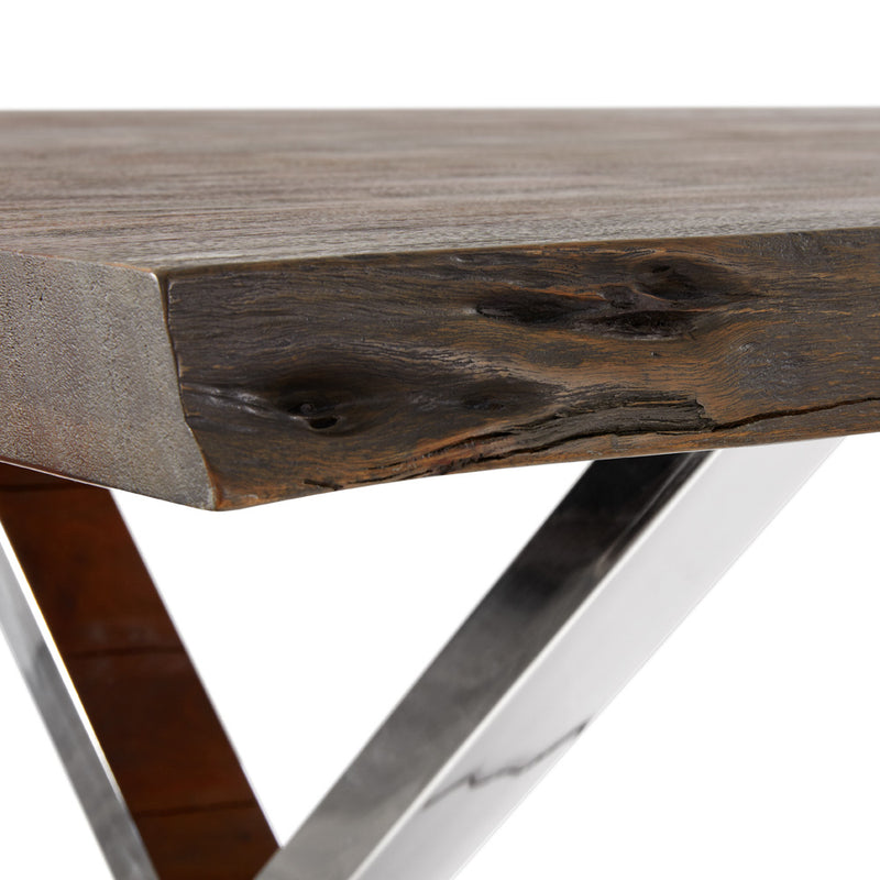 6. "Durable and Sturdy 84" Live Edge Dining Table - Family-Friendly Design"