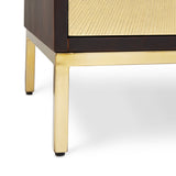 8. "Sophisticated Embassy Gold Sideboard with a medium-sized profile and versatile use"