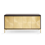 6. "Functional Embassy Gold Sideboard with a beautiful gold finish and ample storage"
