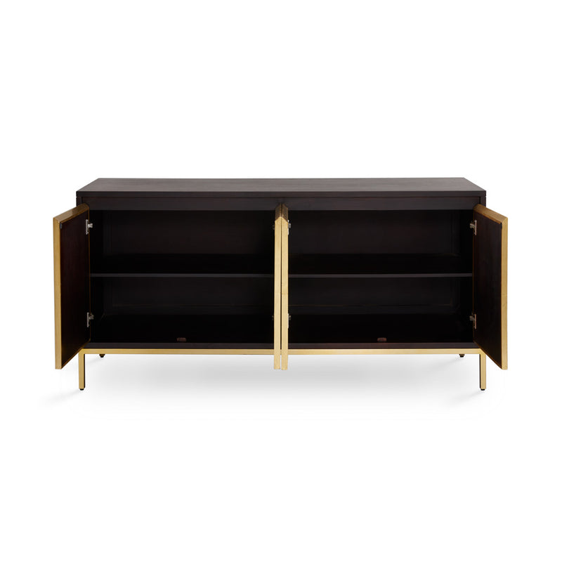 7. "Medium-sized Embassy Gold Sideboard with a timeless design and sturdy construction"