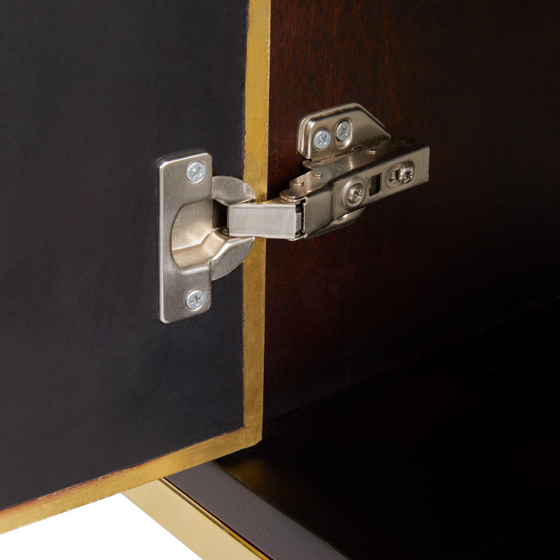 5. "Versatile Embassy Gold Sideboard with a medium-sized frame and intricate detailing"