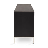 2. "Stylish Embassy Silver Sideboard featuring a sleek silver finish"