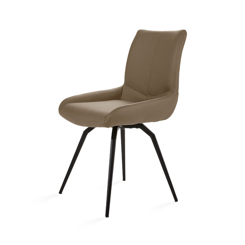 3. "Nona Swivel Chair in Taupe Leatherette - Enhance Your Home DÃ©cor with this Elegant Piece"