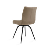 4. "Taupe Leatherette Nona Swivel Chair - Experience Unmatched Comfort and Support"