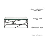 3. "Carole Coffee Table: Black Frame - Durable construction for long-lasting use"
