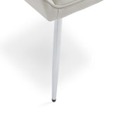 8. "Light Grey Leatherette Emily Dining Chair - Ideal seating solution for both formal and casual dining occasions"