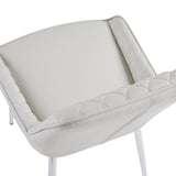 2. "Light Grey Leatherette Emily Dining Chair - Stylish and versatile addition to your home decor"