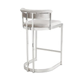 8. "Grey Velvet Counter Chair - Experience ultimate comfort and sophistication with the Corona collection"