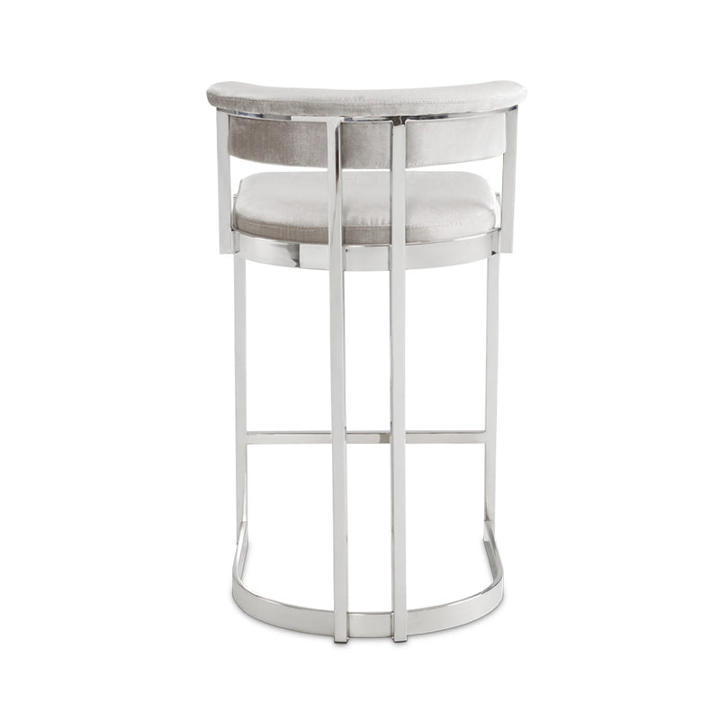 7. "Corona Counter Chair in Grey Velvet - Create a chic and inviting atmosphere in your home"