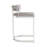 3. "Corona Counter Chair in Grey Velvet - Perfect blend of style and functionality"