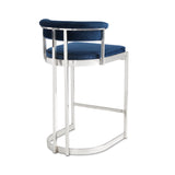 7. "Blue Velvet Corona Counter Chair - Create a cozy and inviting atmosphere in your kitchen or bar area"