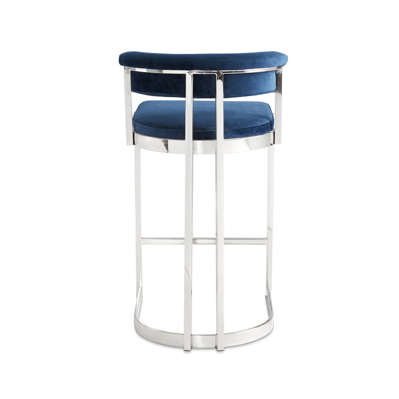 6. "Corona Counter Chair: Blue Velvet - Ideal for modern and contemporary interior designs"