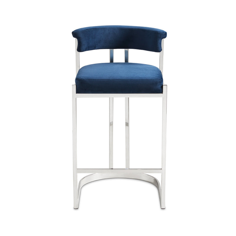 5. "Blue Velvet Counter Chair - Add a touch of sophistication to your home with this stylish seating option"