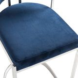 4. "Corona Counter Chair: Blue Velvet - Enhance your dining experience with this elegant seating solution"