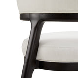7. "Erica Dining Chair in White Linen - Versatile and durable seating choice"
