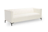 1. "Florian Sofa: Boucle Ivory with Black Legs - Luxurious and stylish seating option"