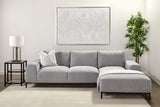 2. "Light Grey Linen Middleton Sectional Sofa - Stylish and versatile furniture piece"