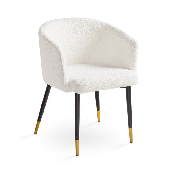 1. "Jordan Dining Chair: Boucle Fabric - Elegant and Comfortable Seating"
