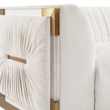 4. "Contessa Vanilla Paloma Gold Sofa - Classic Design with a Modern Twist"