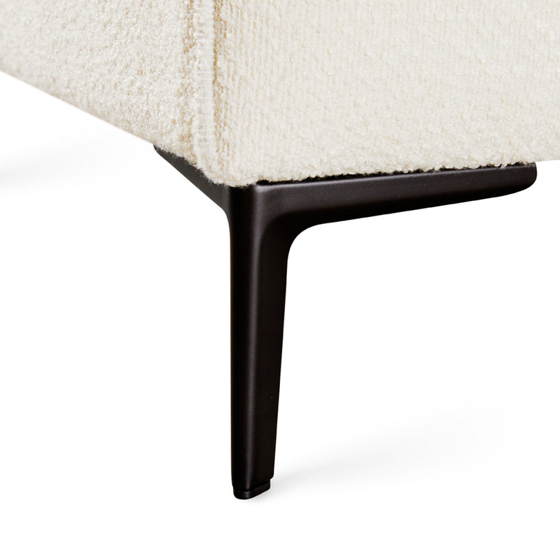 5. "Florian Accent Chair: Boucle Ivory with Black Legs - High-quality craftsmanship and materials"
