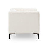 3. "Florian Accent Chair: Boucle Ivory with Black Legs - Elegant and versatile home furniture"