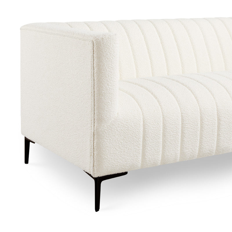5. "Florian Sofa: Boucle Ivory with Black Legs - High-quality craftsmanship and durability"