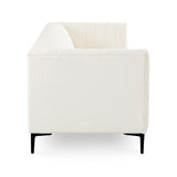 3. "Florian Sofa: Boucle Ivory with Black Legs - Modern and chic furniture piece"