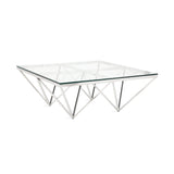 1. "Luxor Coffee Table with sleek modern design and tempered glass top"