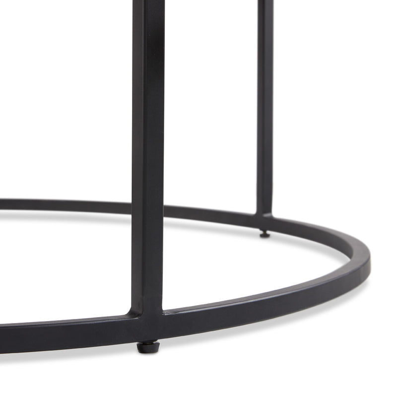 5. "Versatile nesting coffee tables - Black finish - Ideal for small spaces"