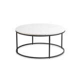 3. "Set of 2 nesting coffee tables - Sleek black finish for modern interiors"