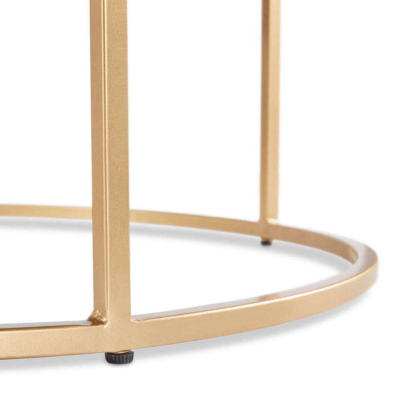 6. "Amelia Nesting Coffee Tables: Gold (set of 2) - Create a sophisticated ambiance with these stunning coffee tables"