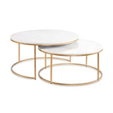 1. "Amelia Nesting Coffee Tables: Gold (set of 2) - Stylish and versatile furniture for your living room"