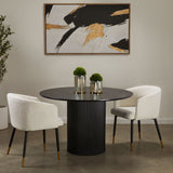 10. "Stylish Jordan Dining Chair in Boucle Fabric - Elevate Your Dining Space"