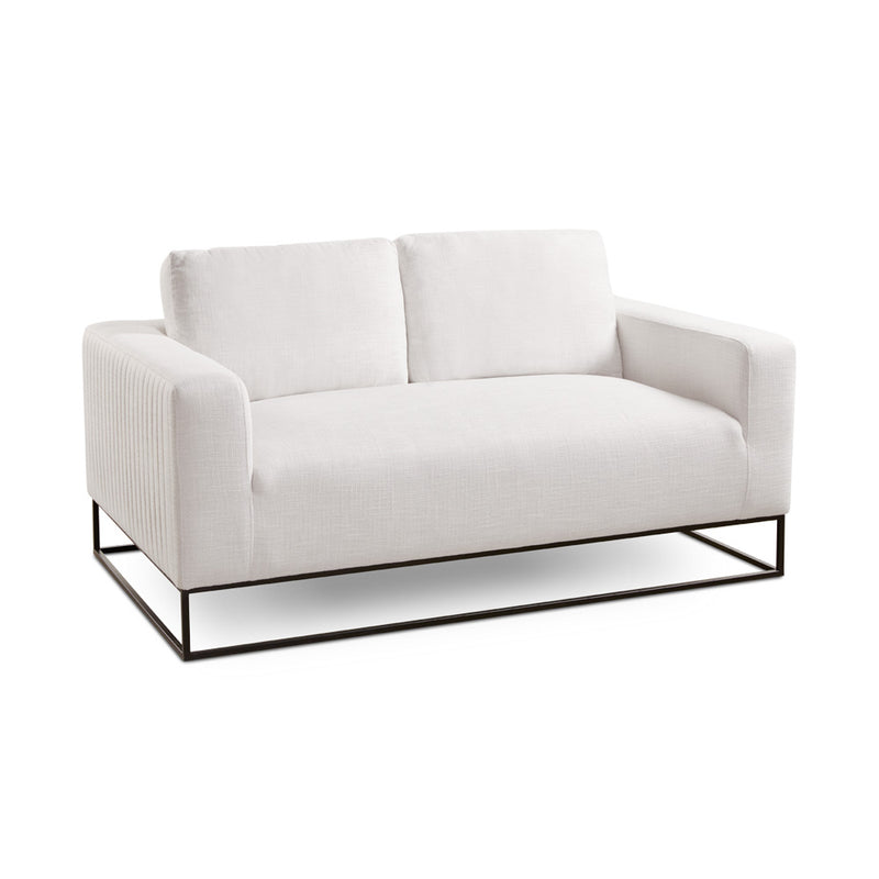 1. "Franklin Loveseat: Grey Linen - Elegant and comfortable seating option"