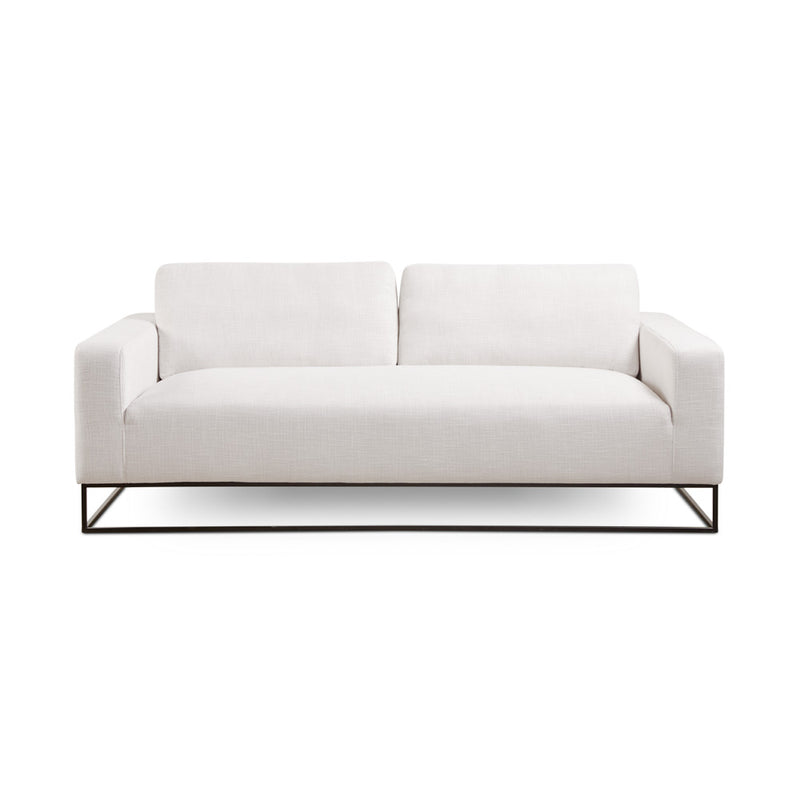 4. "Grey Linen Franklin Sofa - Perfect blend of style and comfort for your living space"