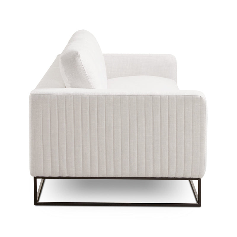 3. "Franklin Sofa in Grey Linen - Plush cushions and modern design for ultimate relaxation"