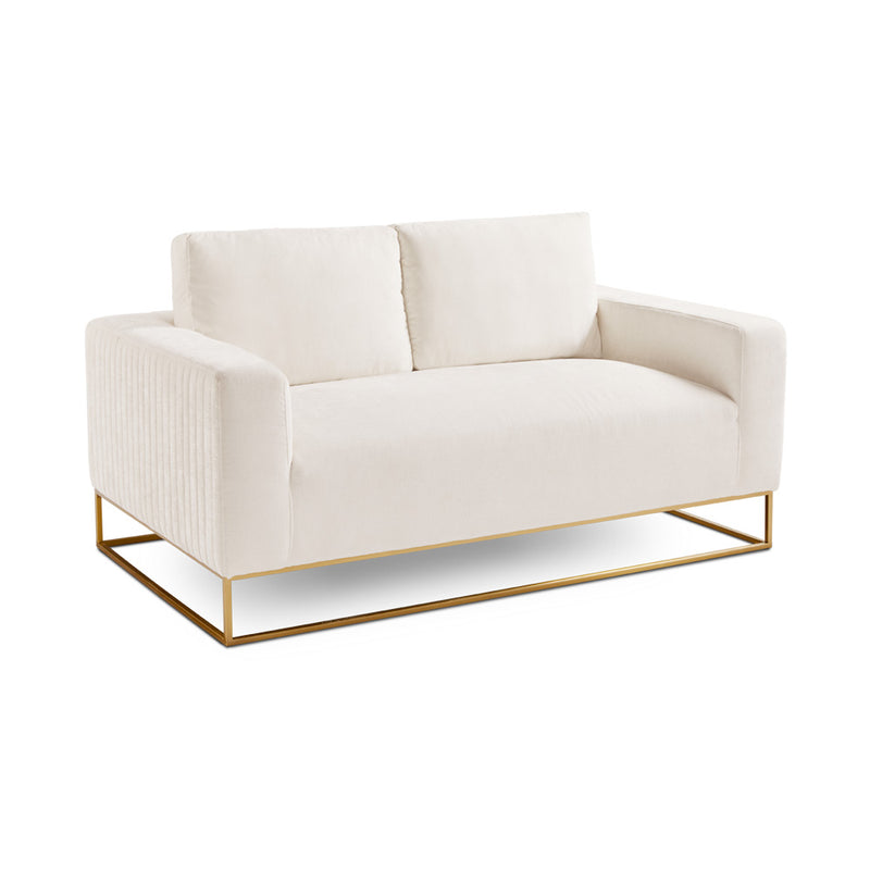 1. "Franklin Gold Loveseat: Contessa Vanilla - Luxurious seating for your living room"