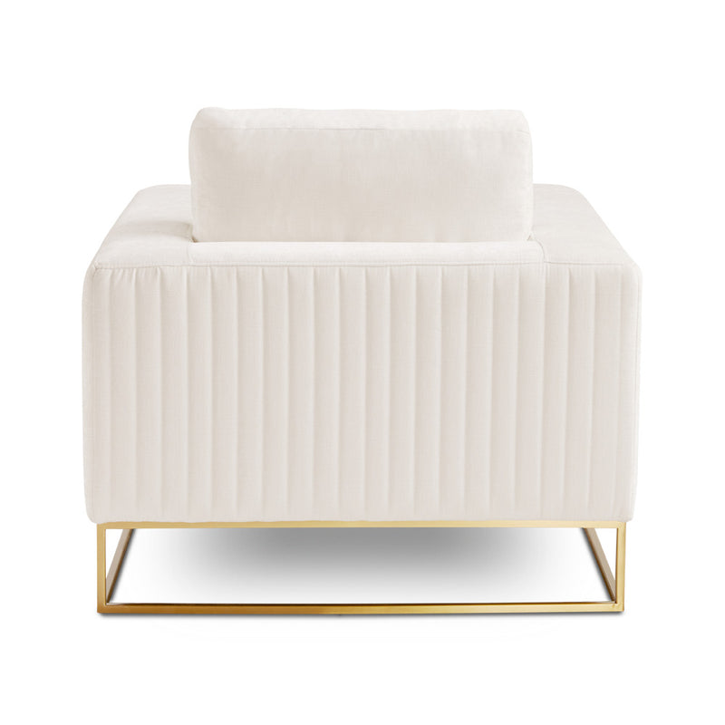 7. "Franklin Gold Accent Chair: Contessa Vanilla - Create a sophisticated ambiance in your living room"