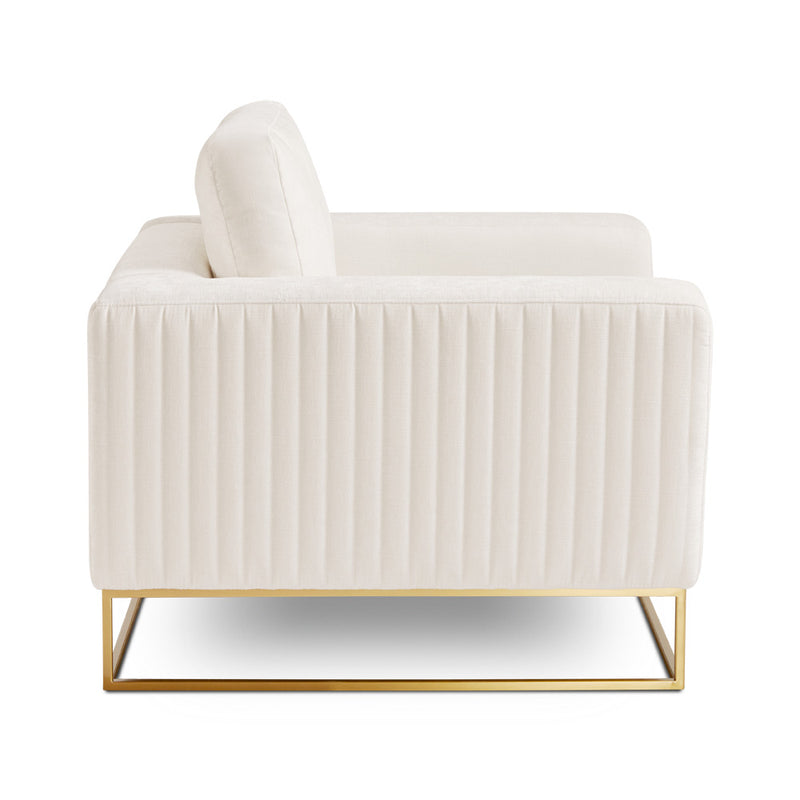4. "Contessa Vanilla Gold Accent Chair - Classic design with a modern twist"