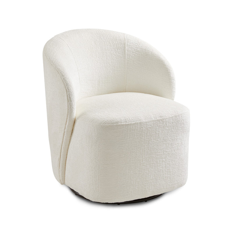 1. "Ethan Swivel Accent Chair in modern grey fabric"