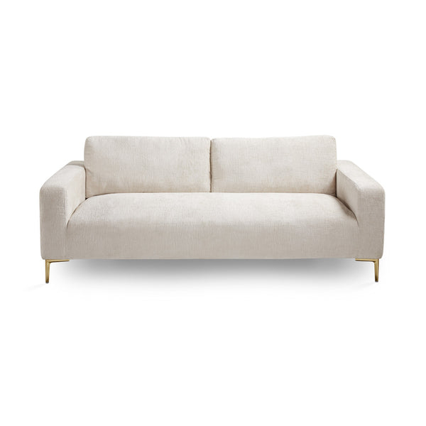 2. "Grey Chenille Franco Gold Sofa - Stylish and Versatile Living Room Furniture"
