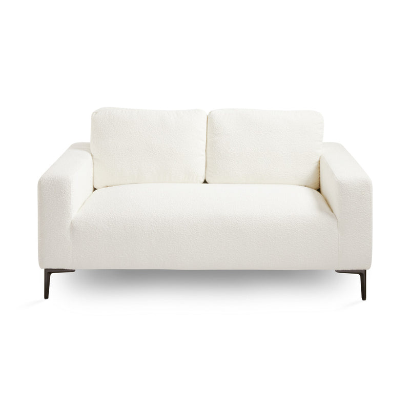 2. "White Boucle Franco Loveseat - Stylish addition to any living space"