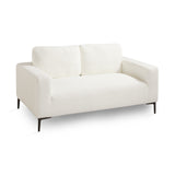1. "Franco Loveseat: White Boucle - Elegant and comfortable seating option"